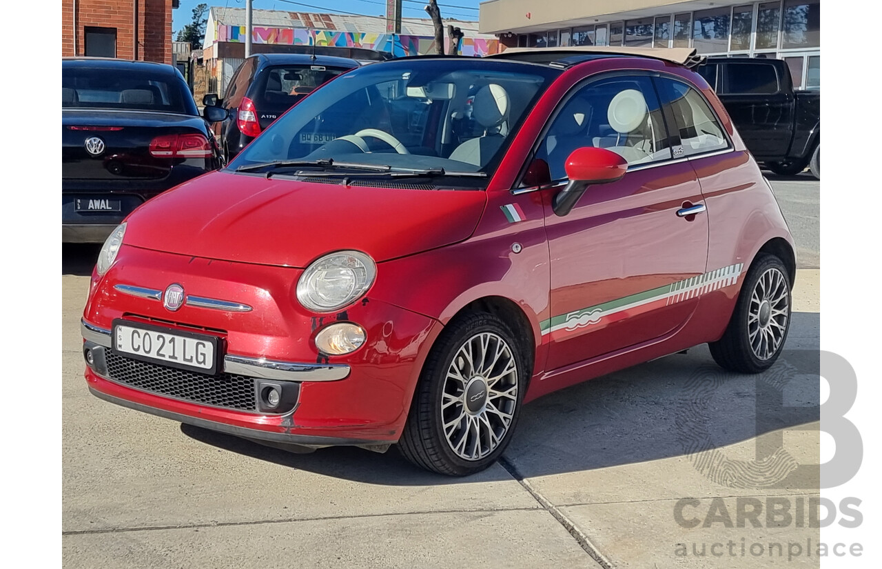 11/2012 Fiat 500 TWIN AIR  2d Convertible Red 0.9L