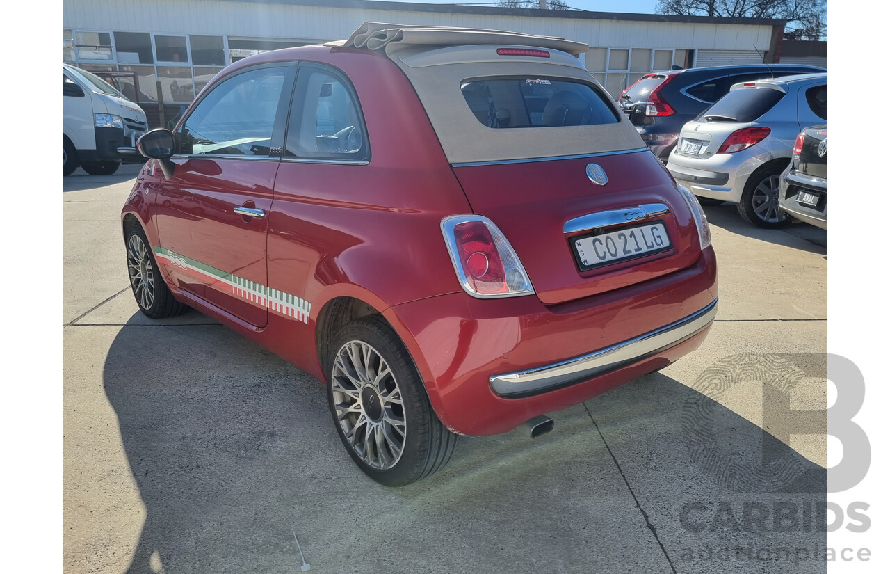 11/2012 Fiat 500 TWIN AIR  2d Convertible Red 0.9L