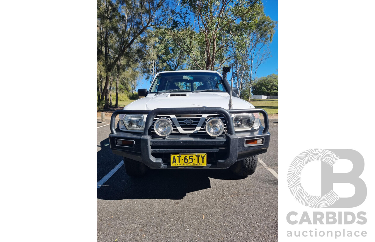 6/2001 Nissan Patrol DX (4x4) GU II 4d Wagon White 3.0L