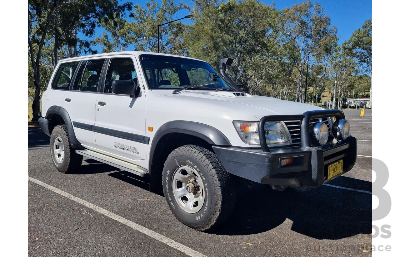 6/2001 Nissan Patrol DX (4x4) GU II 4d Wagon White 3.0L