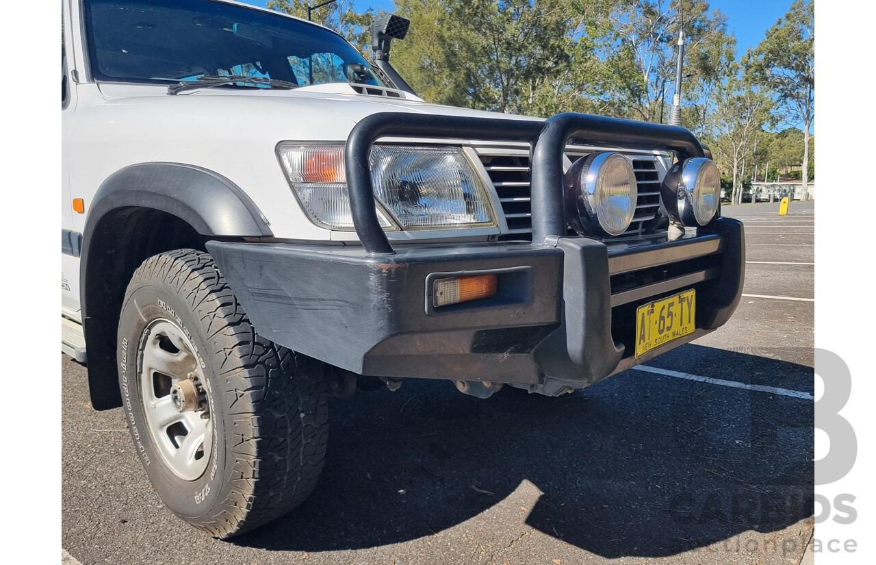 6/2001 Nissan Patrol DX (4x4) GU II 4d Wagon White 3.0L