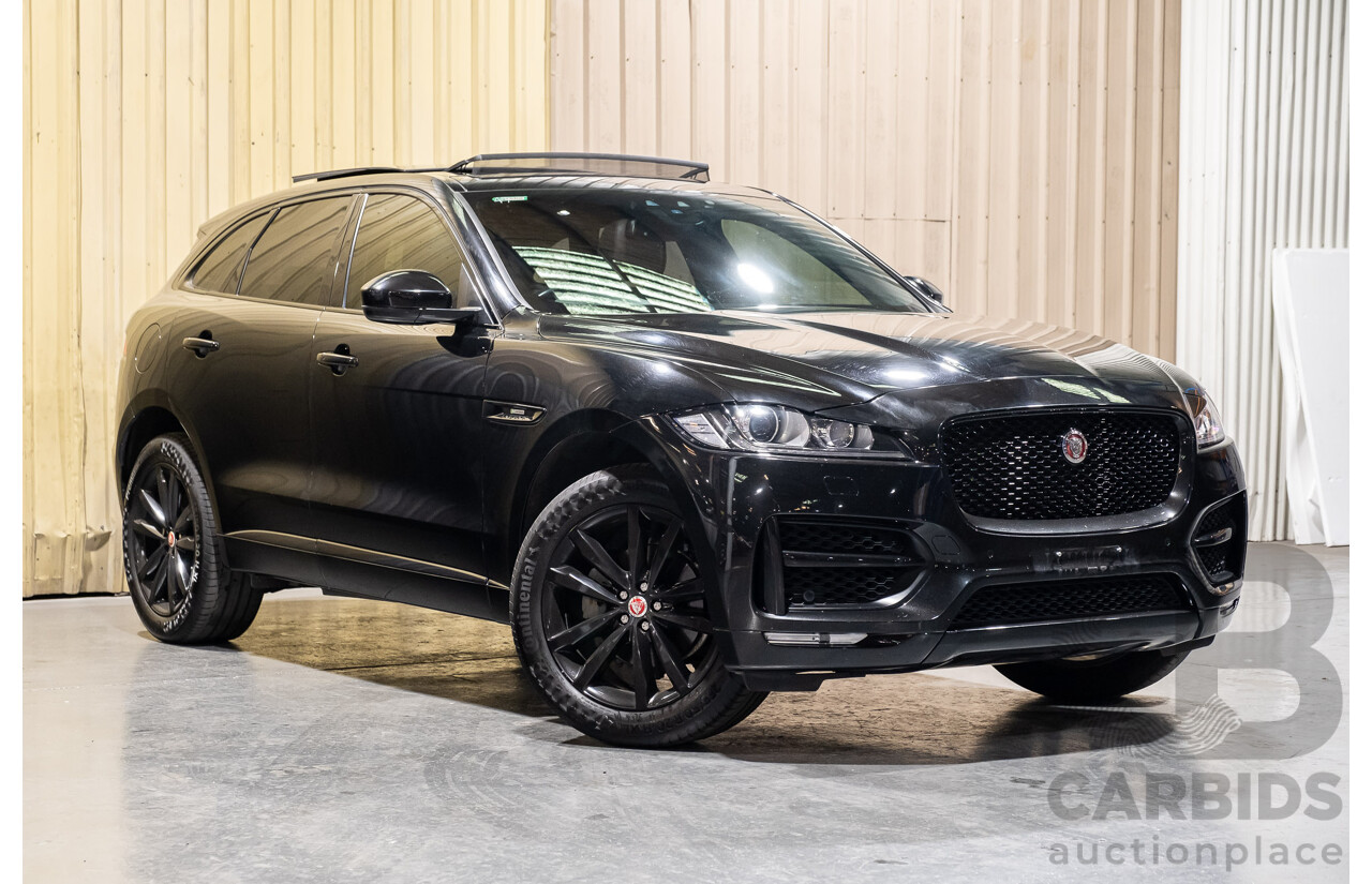 8/2016 Jaguar F-Pace 20d R-sport (AWD) 4d Wagon Black Turbo Diesel 4cyl 2L