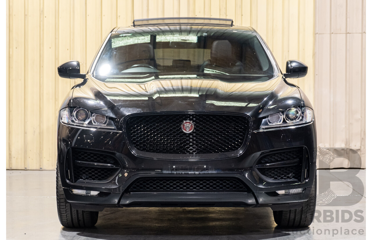 8/2016 Jaguar F-Pace 20d R-sport (AWD) 4d Wagon Black Turbo Diesel 4cyl 2L