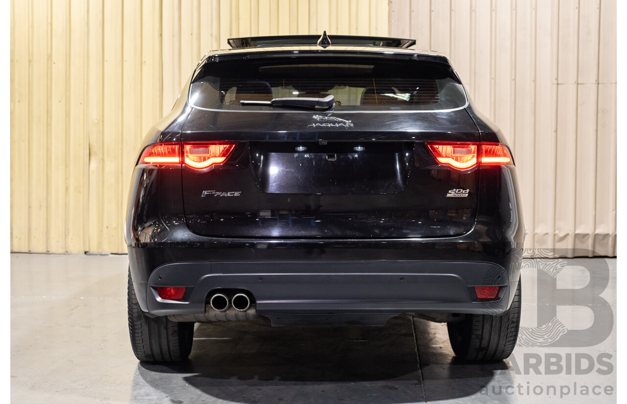 8/2016 Jaguar F-Pace 20d R-sport (AWD) 4d Wagon Black Turbo Diesel 4cyl 2L