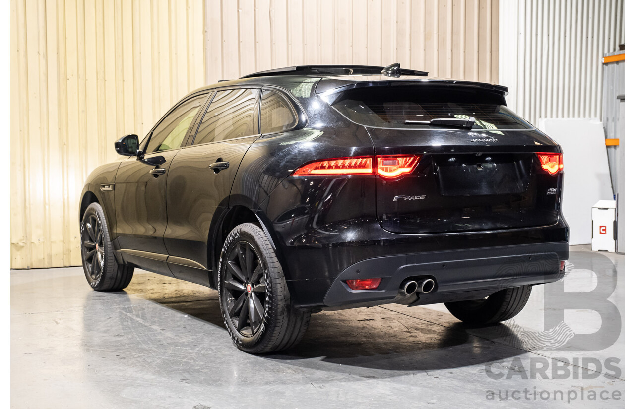 8/2016 Jaguar F-Pace 20d R-sport (AWD) 4d Wagon Black Turbo Diesel 4cyl 2L
