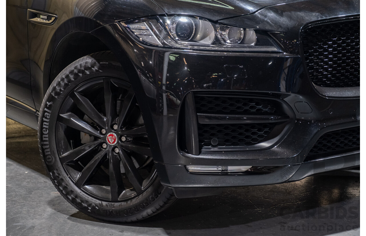 8/2016 Jaguar F-Pace 20d R-sport (AWD) 4d Wagon Black Turbo Diesel 4cyl 2L