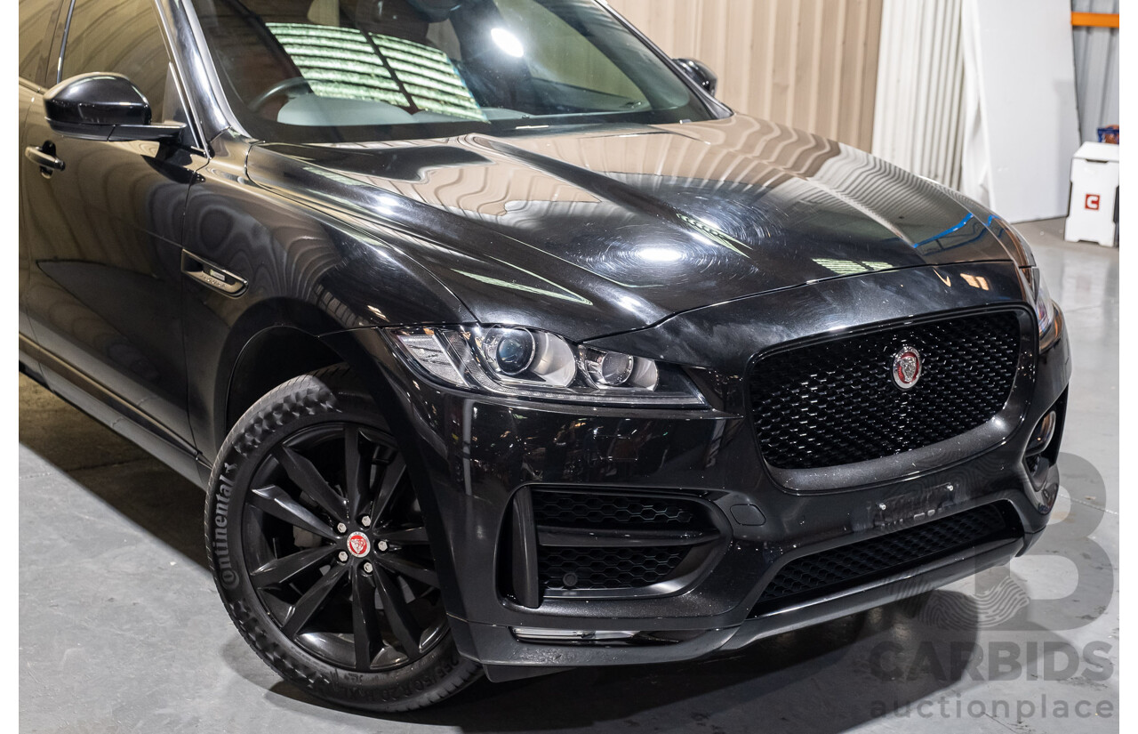 8/2016 Jaguar F-Pace 20d R-sport (AWD) 4d Wagon Black Turbo Diesel 4cyl 2L