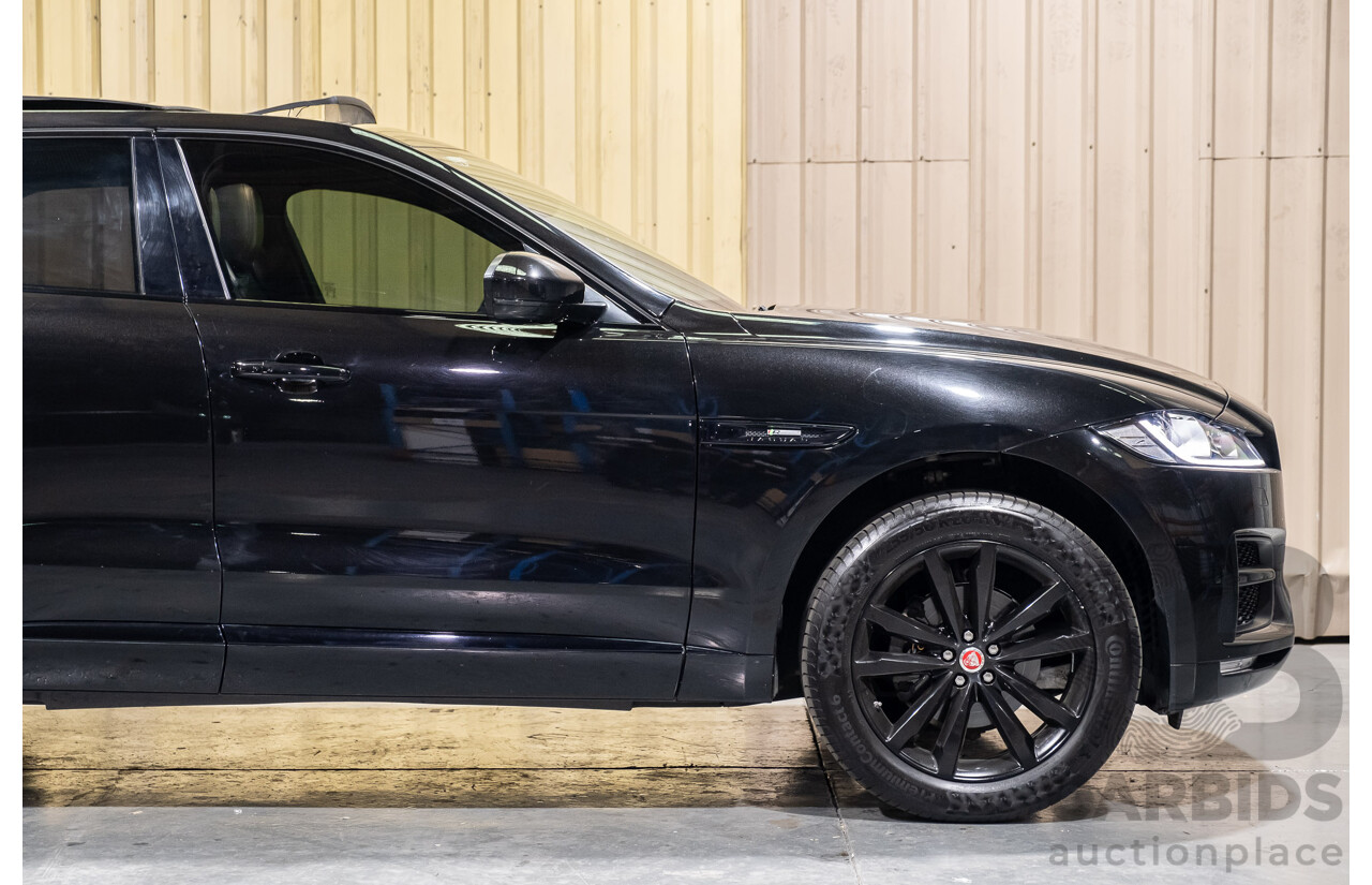 8/2016 Jaguar F-Pace 20d R-sport (AWD) 4d Wagon Black Turbo Diesel 4cyl 2L