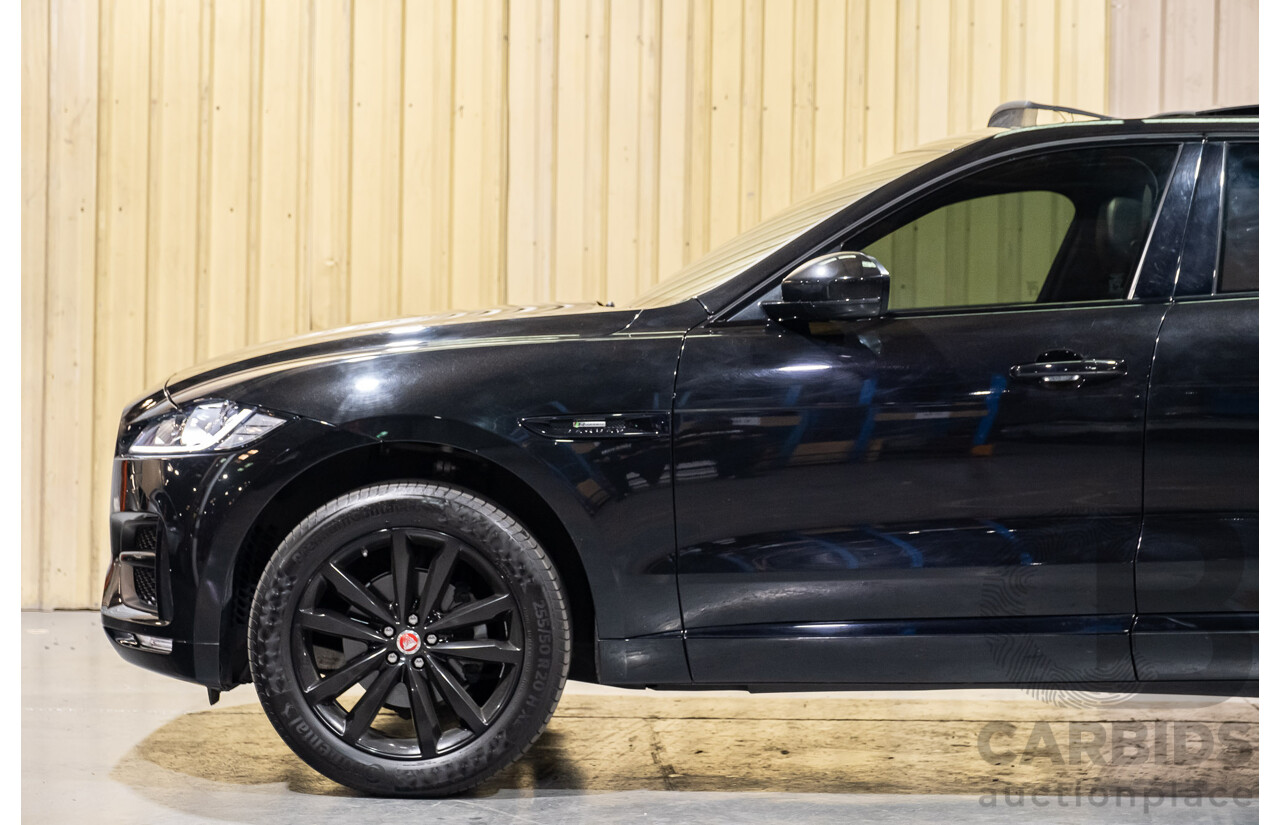 8/2016 Jaguar F-Pace 20d R-sport (AWD) 4d Wagon Black Turbo Diesel 4cyl 2L