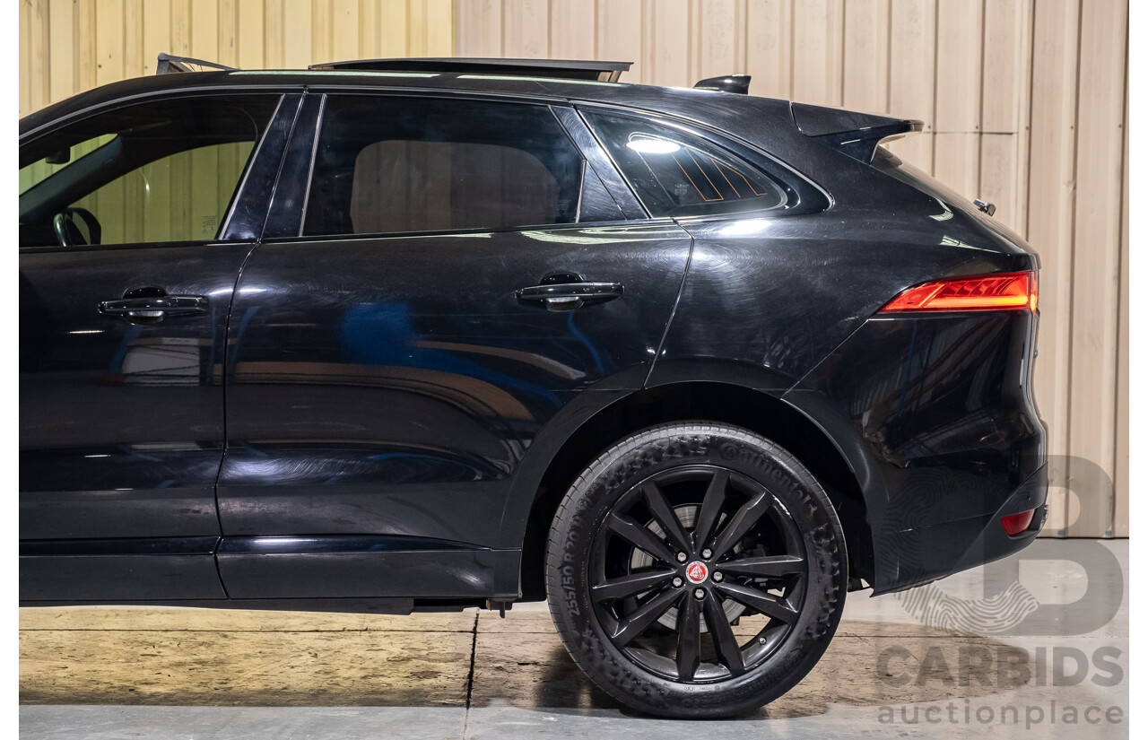 8/2016 Jaguar F-Pace 20d R-sport (AWD) 4d Wagon Black Turbo Diesel 4cyl 2L