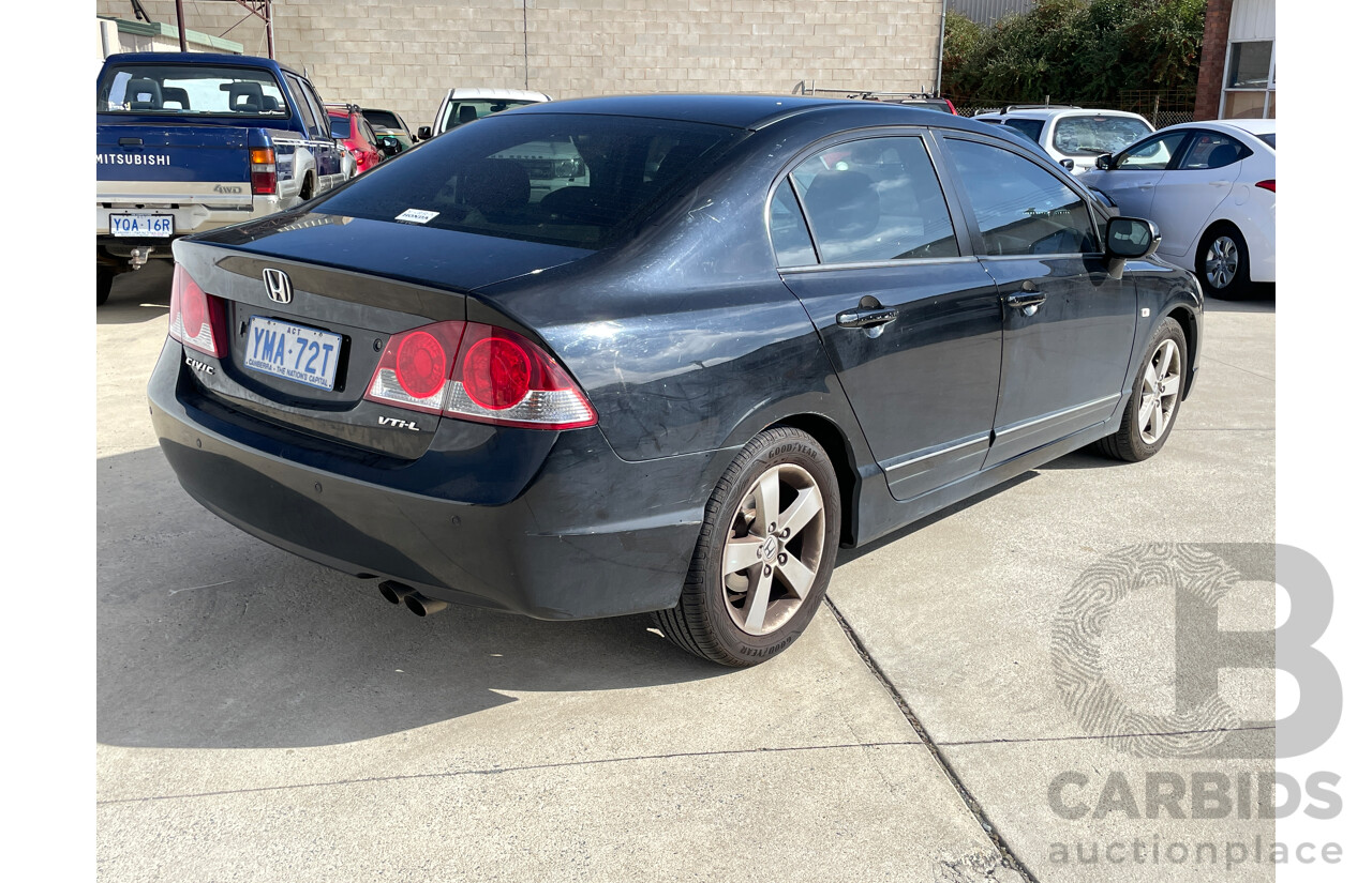 9/2008 Honda Civic Vti-L MY08 4d Sedan Black 1.8L