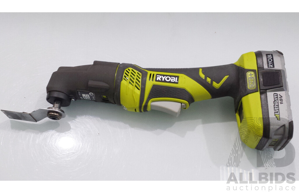 Ryobi 18 Volt Lithium Ion Cordless Multi Tool with Battery