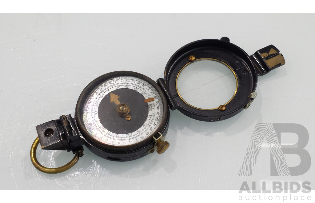 J.W Handley 1941 Prismatic Compass and Butler Bros Leather Case