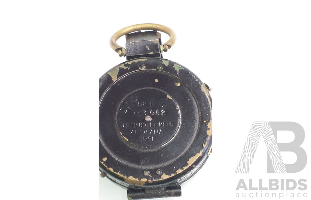 J.W Handley 1941 Prismatic Compass and Butler Bros Leather Case