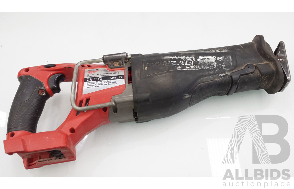 Milwaukee Sawzall 18 Volt Li-Ion Cordless Reciprocating Saw Skin