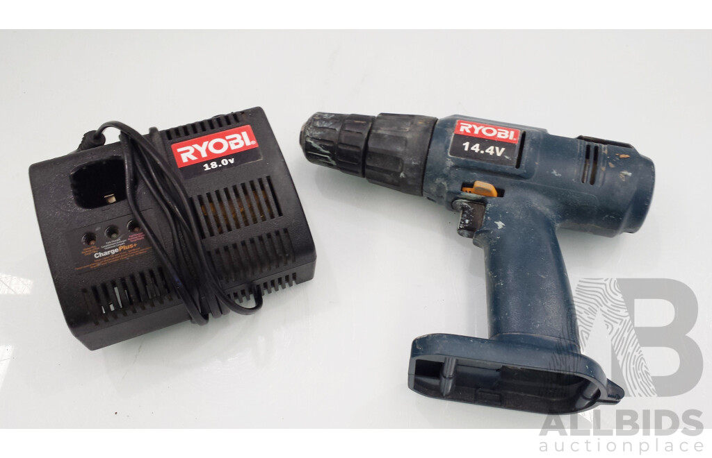 Ryobi 14.4 Volt Cordless Drill Skin and Ryobi 18 Volt Battery Charger