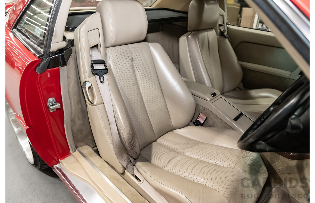 7/1990 Mercedes-Benz 500 SL  2d Convertible Red 5.0L V8