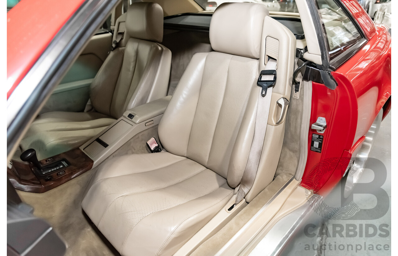 7/1990 Mercedes-Benz 500 SL  2d Convertible Red 5.0L V8