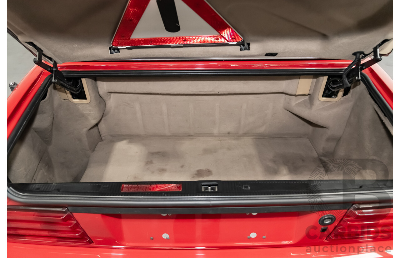 7/1990 Mercedes-Benz 500 SL  2d Convertible Red 5.0L V8