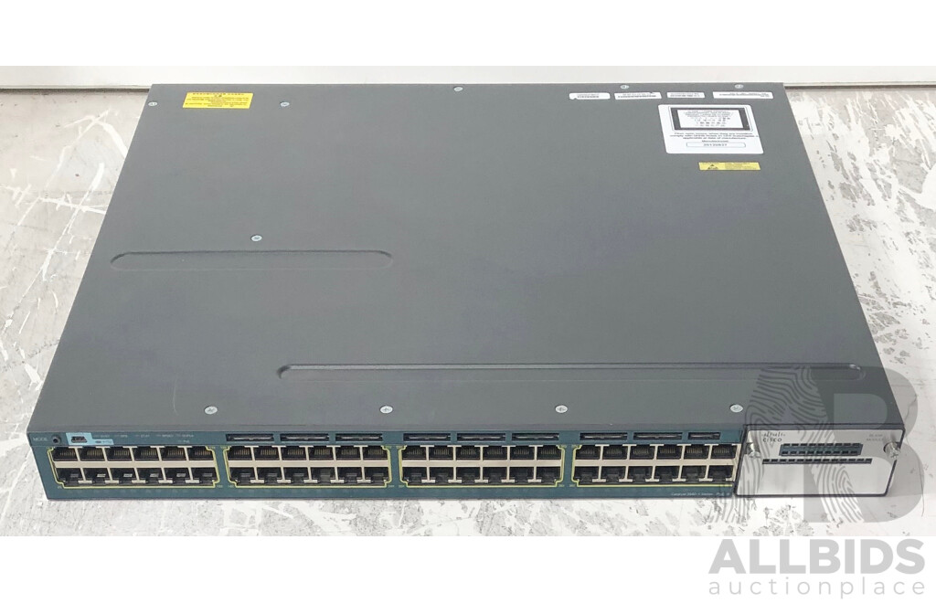 Cisco Catalyst (WS-C3560X-48P-S) 3560-X Series PoE+ 48-Port Gigabit Managed Switch