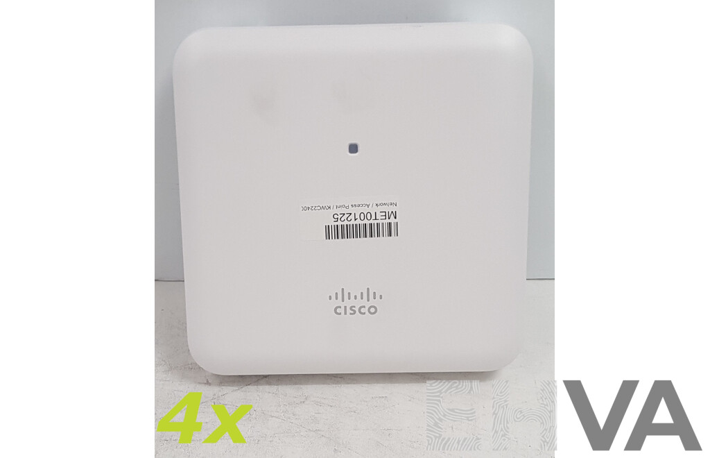 Cisco (AIR-AP1852I-Z-K9) Aironet 1800 Series 802.11ac Dual Band Access Point - Lot of Four