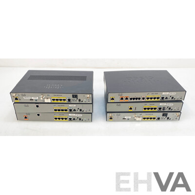 Assorted Lot of Cisco 800 Series Intergrated Routers