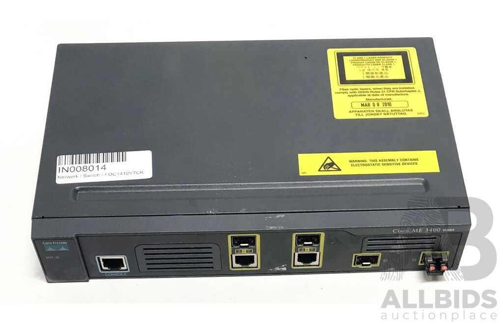 Cisco (ME-3400G-2CS-A) ME 3400 Series Ethernet Access Switch