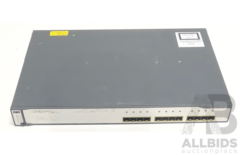 Cisco Catalyst (WS-C3750G-12S-E) 3750 Series 12-Port Gigabit SFP Switch