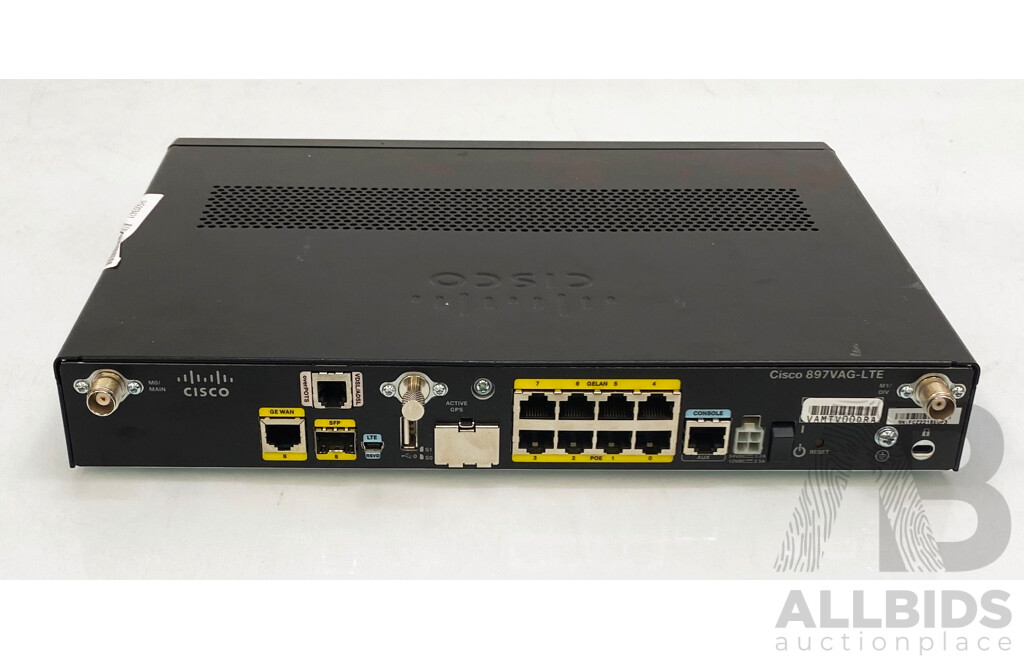 Cisco (C897VAG-LTE-GA-K9) 800 Series Integrated Services Router