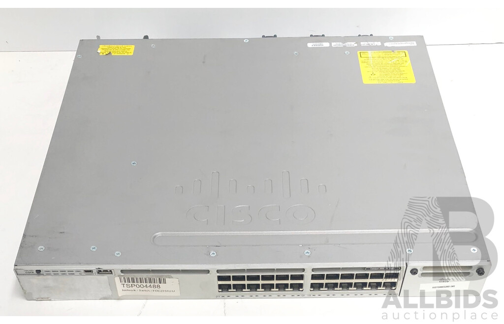 Cisco (WS-C3850-24P-S) Catalyst 3850-24-PoE+ 24-Port Gigabit Switch