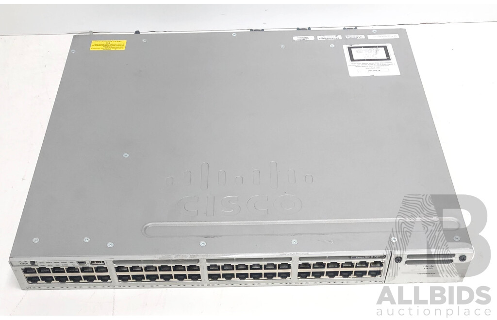Cisco (WS-C3850-48P-S) Catalyst 3850-48-PoE+ 48-Port Gigabit Switch