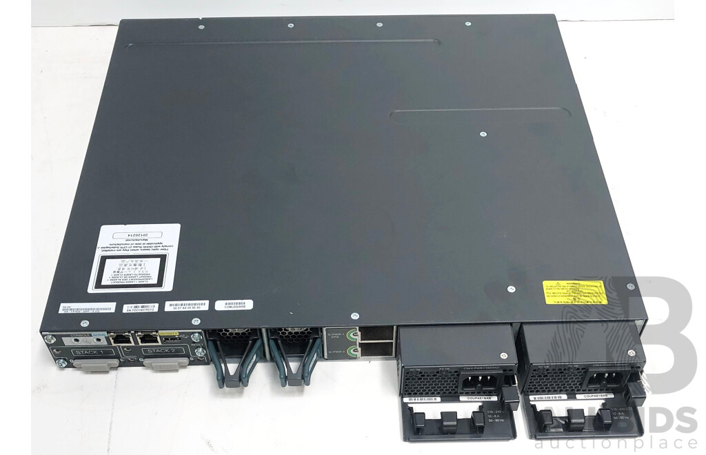 Cisco Catalyst (WS-C3750X-48PF-S) 3750-X Series PoE+ 48-Port Stackable Gigabit Ethernet Switch
