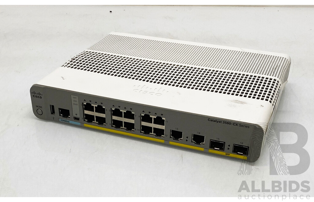 Cisco (WS-C3560CX-8PC-S) Catalyst 3560-CX Series 8-Port Gigabit PoE+ Switch