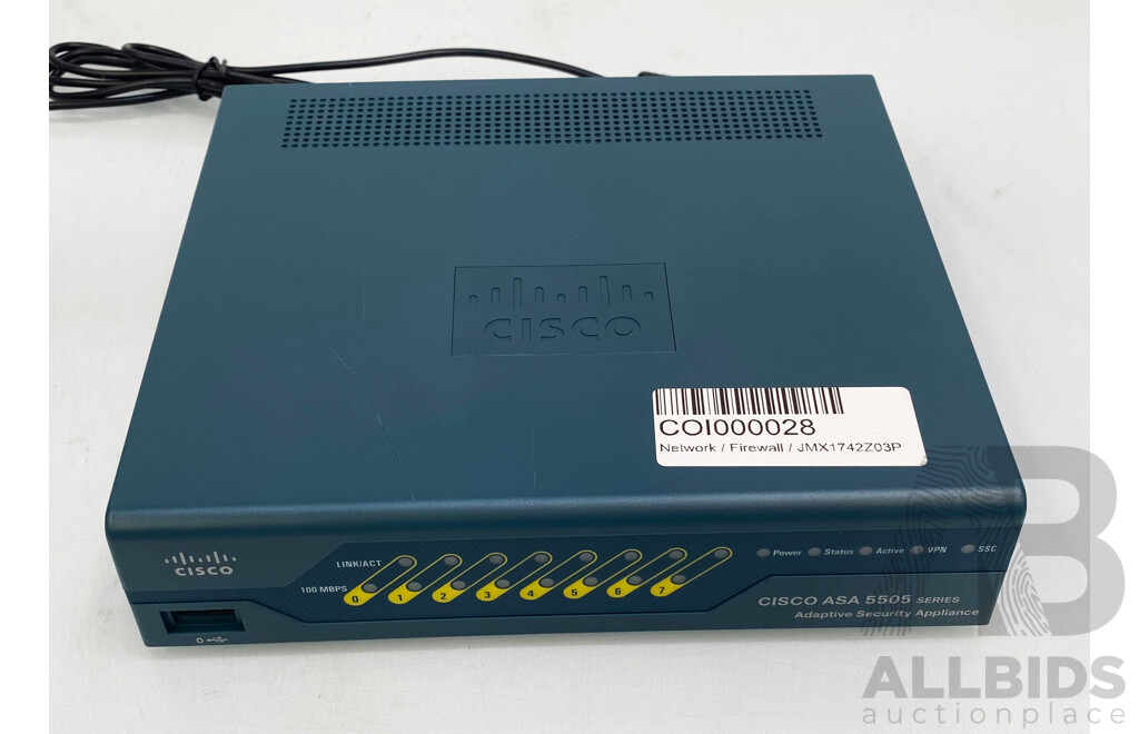 Cisco (ASA5505) Adaptive Security Firewall Appliance