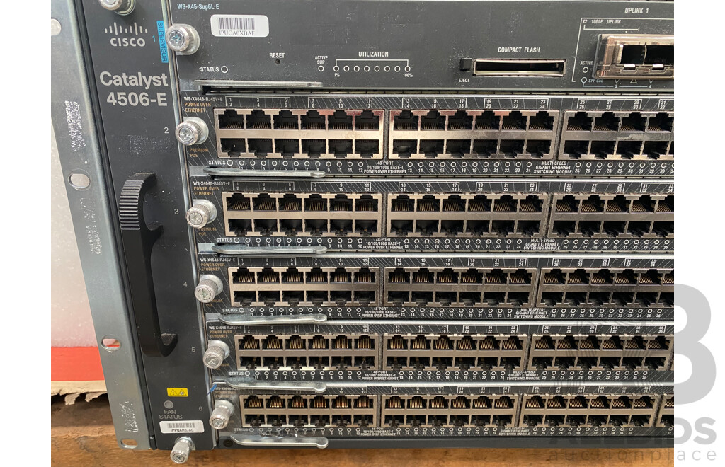 Cisco (WS-C4506-E) Catalyst 4506-E Network Hub Switch with PoE Modules