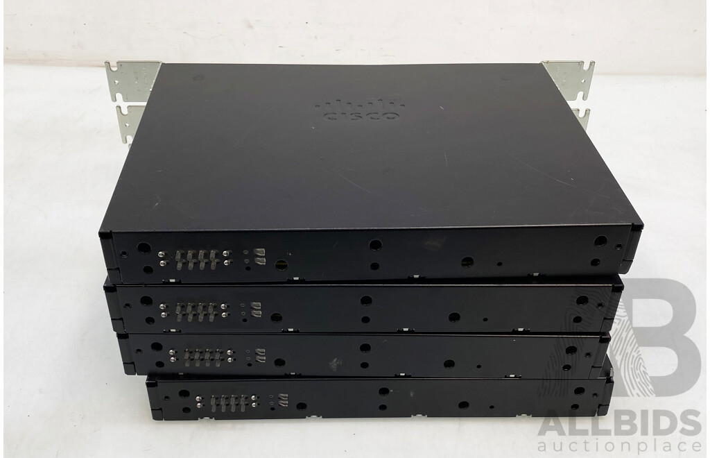 Cisco (ISR4321/K9) 4300 Series Integrated Services Routers - Lot of Four