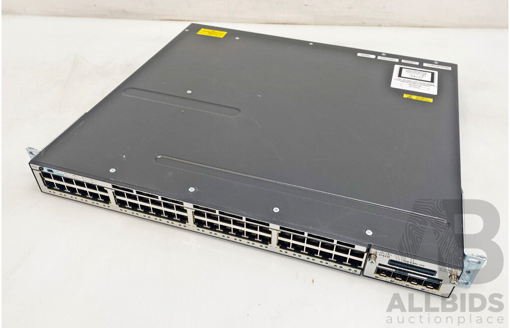 Cisco Catalyst (WS-C3750X-48P-S) 3750-X Series PoE+ 48-Port Gigabit Ethernet Switch