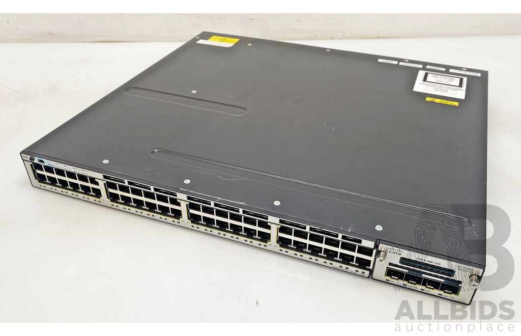 Cisco Catalyst (WS-C3750X-48P-S) 3750-X Series PoE+ 48-Port Gigabit Ethernet Switch