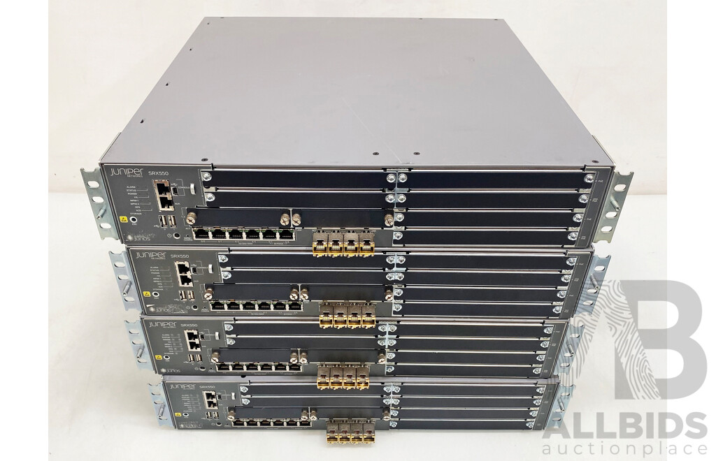 Juniper Networks (SRX550-645AP) SRX550 Services Gateway Security Appliance - Lot of Four