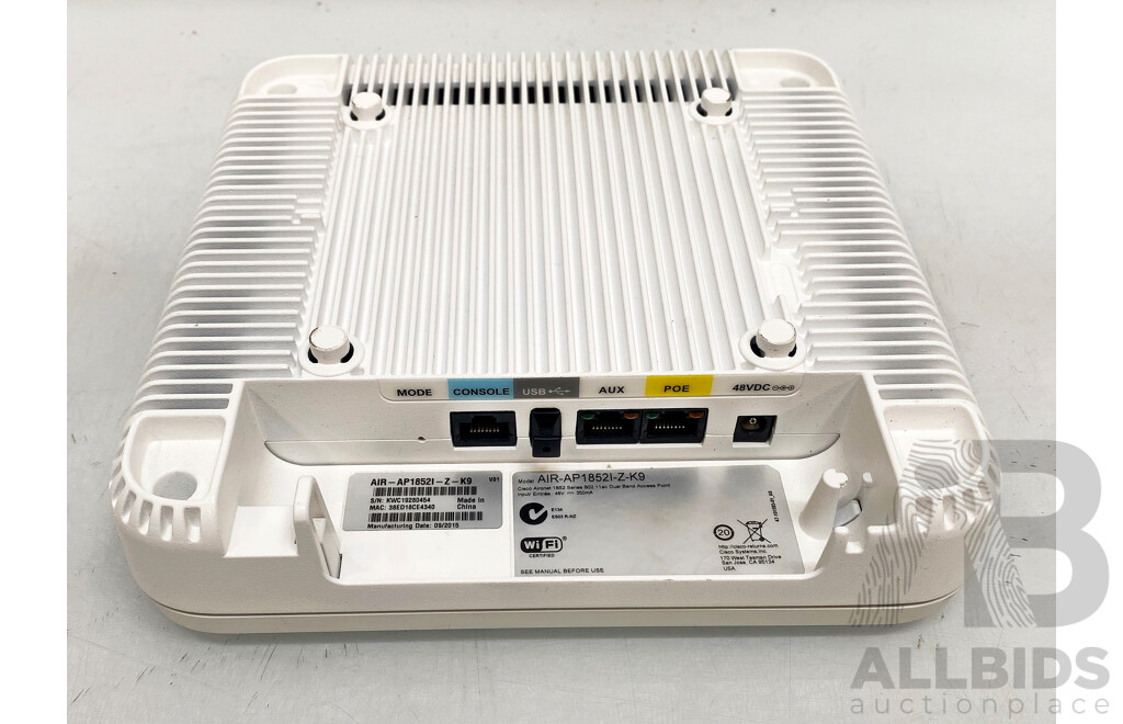 Cisco (AIR-AP1852I-Z-K9) Aironet 1852 Series 802.11ac Dual Band Access Point