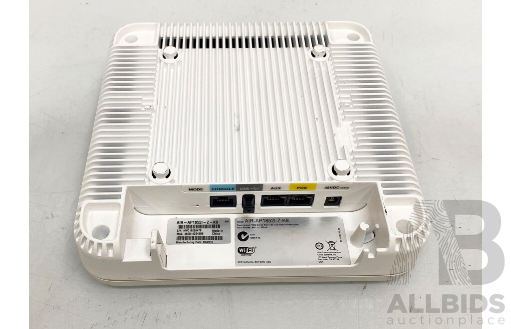 Cisco (AIR-AP1852I-Z-K9) Aironet 1852 Series 802.11ac Dual Band Access Point