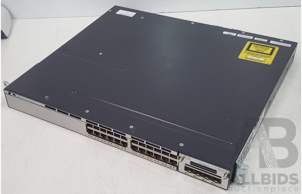 Cisco Catalyst (WS-C3750X-24T-S) 3750-X Series 24-Port Gigabit Managed Switch