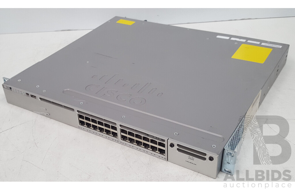 Cisco (WS-C3850-24P-S) Catalyst 3850-24-PoE+ 24-Port Gigabit Switch