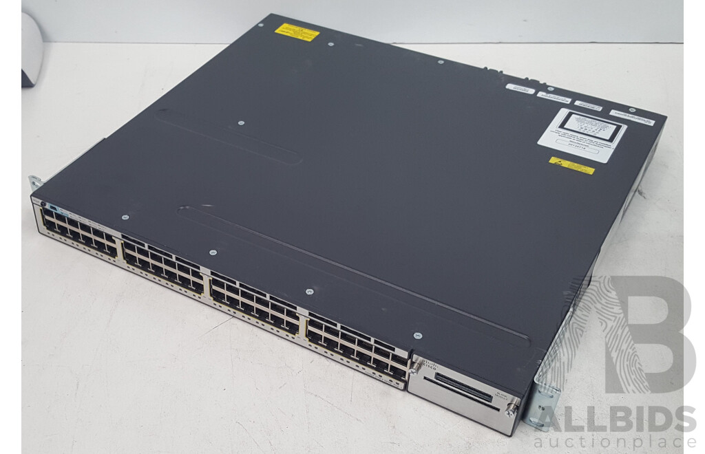 Cisco (WS-C3750X-48P-S) Catalyst 3750-X Series PoE+ 48-Port Gigabit Ethernet Switch