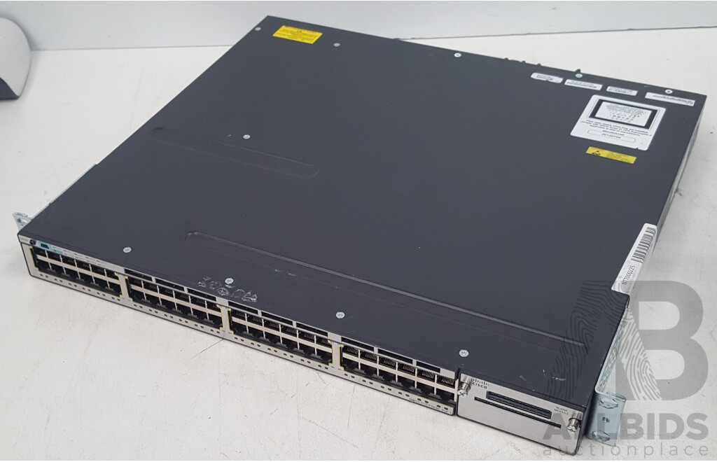 Cisco (WS-C3750X-48P-S) Catalyst 3750-X Series PoE+ 48-Port Gigabit Ethernet Switch