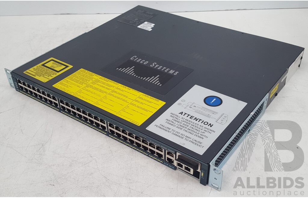 Cisco (WS-C4948-10GE-S) Catalyst 4948 10GE 48-Port Gigabit Ethernet Switch