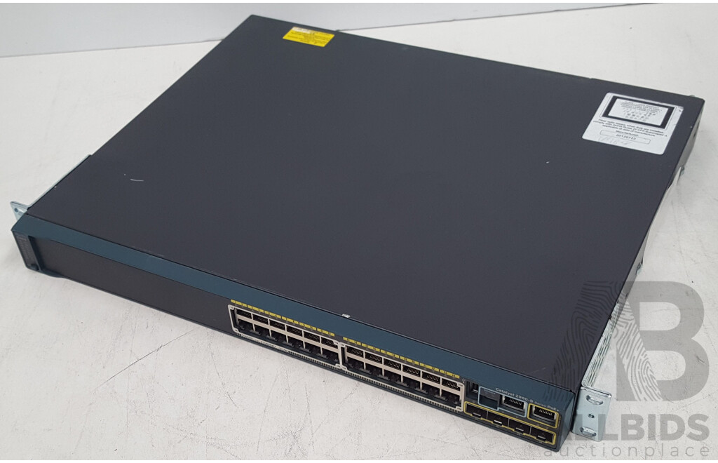 Cisco (WS-C2960S-24PS-L) Catalyst 2960-S Series PoE+ 24-Port Gigabit Ethernet Switch