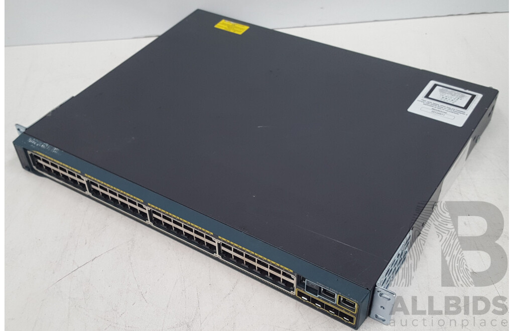 Cisco (WS-C2960S-48FPS-L) Catalyst 2960-S Series PoE+ 48-Port Gigabit Ethernet Switch