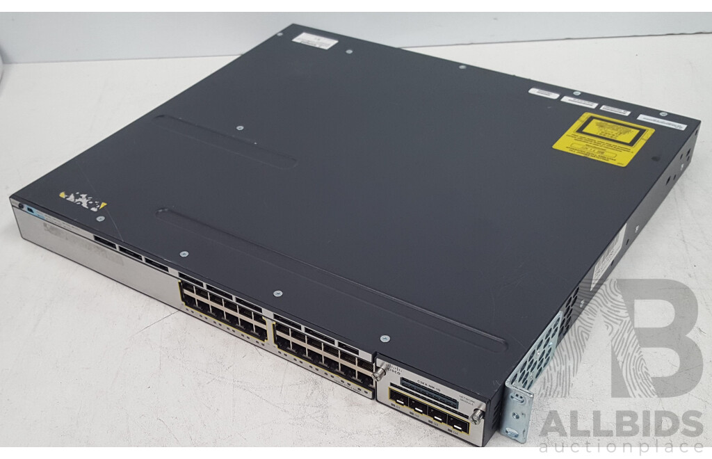 Cisco (WS-C3750X-24T-S) Catalyst 3750-X Series 24-Port Gigabit Managed Switch