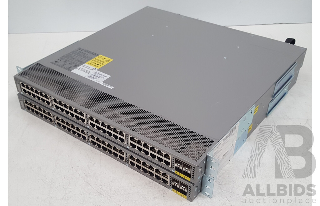 Cisco (N2K-C2248TP-1GE) Nexus 2248TP 1GE 48-Port Fabric Extender - Lot of Two